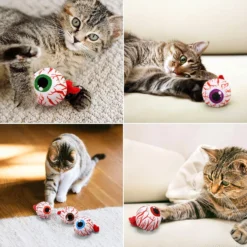 CiyvoLyeen Halloween Eyeball Catnip Toys Chew Bite Resistant Boredom Relief Teeth Cleaning Interactive Cat Toys Organic Catnip Filled Indoor Self Play Birthday Christmas Cat Lover Gift, Set Of 6 -Xmas Mart Sales 81Rxq1SPcXL. AC SL1500