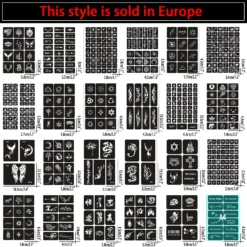 Aresvns 550+ PCS Temporary Tattoo Stencils With Body Painting Pen,24 Sheets Henna Tattoo Templates Reusable For Women,Glitter Tattoo Stencils,Airbrush Tattoo Stencils,Body Art Template Christmas Gift -Xmas Mart Sales 81TL8LRFvxL. SL1500