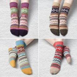 Besky Womens Socks Winter Wool Socks Cozy Knit Warm Winter Socks For Mountain Climbing, Skiing And Christmas Gifts -Xmas Mart Sales 81TfU0 XEHL. AC UL1100