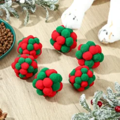 6 Pieces Christmas Cat Toy Balls With Bell, 2 Sizes Soft Fuzzy Cat Ball Toy Colorful Built In Bell Kitten Toy Interactive Cat Toys For Cats And Kittens -Xmas Mart Sales 81U1kcr8I2L. AC SL1500