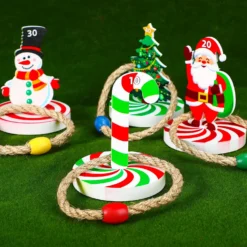 Vicenpal Christmas Candy Cane Ring Toss Game Set, Wooden Includes Snowman Tree Santa Claus And 4 Rings Fun Games For Kids Classroom Party Family -Xmas Mart Sales 81USfgdy2PL. AC SL1500