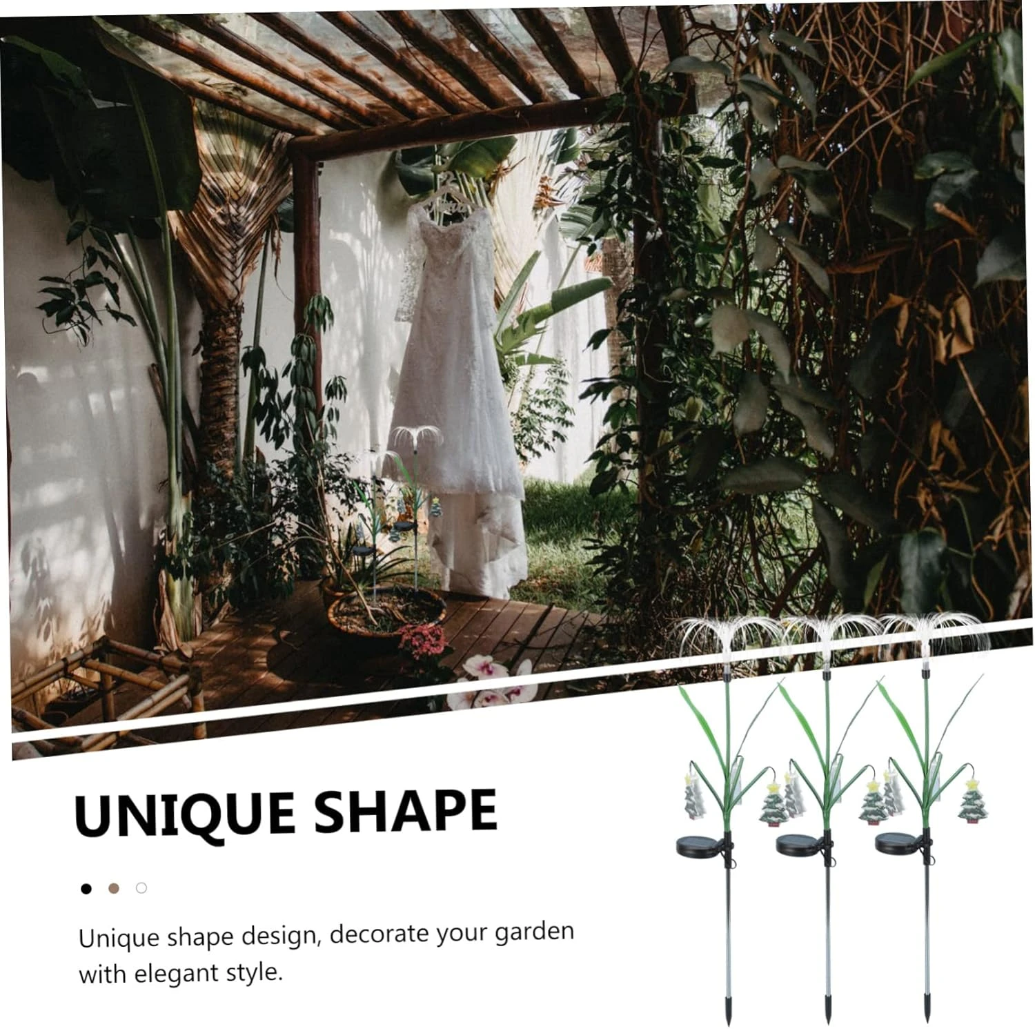 Abaodam 1pc Floor Lamp Christmas Lawn Decorations Solar Power Flower Lights Solar Powered Wall Lights Pine Tree Decor Outdoor Garden Lamps Stainless Steel Flashing Christmas Lights Elder 7 Abaodam 1pc Floor Lamp Christmas Lawn Decorations Solar Power Flower Lights Solar Powered Wall Lights Pine Tree Decor Outdoor Garden Lamps Stainless Steel Flashing Christmas Lights Elder - Image 5