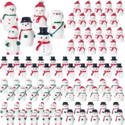 Soaoo 80 Pcs Christmas Mini Resin Snowman Figurines Christmas Micro Landscape Ornament Miniature Snowman Figurines With Hat Xmas Mini Snowmen Figures For DIY Fairy Garden Dollhouse Festival Decoration -Xmas Mart Sales 81WpioUa9L. AC SL1500