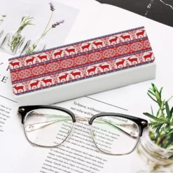 Christmas Folk Pattern With Deer Unisex Glasses Case Portable Fashion Protective Box Eye Glasses Holder Container 15 Christmas Folk Pattern With Deer Unisex Glasses Case Portable Fashion Protective Box Eye Glasses Holder Container -Xmas Mart Sales 81YRO61stL. AC SL1500