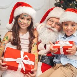 Christmas Temporary Tattoo - 118 Glitter Style Fake Tattoos For Kids, Gift Stickers With Santa Claus/Xmas Tree/Reindeer/Snowman,Fit Boys And Girls Birthday Party Family Gathering Deco -Xmas Mart Sales 81YljqZ8QFL. SL1500