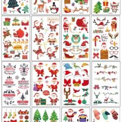 Temporary Tattoo For Kids Adults, 400 PCS Xmas Waterproof Body Stickers, Face Fake Tattoos Kit, Cute Tattoo Decorations, Birthday Party Favor Supplies Decor For Boys Girls Children Holiday Christmas -Xmas Mart Sales 81YsuoGqqpL. SL1500