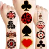 GENERIC Casino Theme Temporary Tattoos Birthday Party Decorations Favors Decor Supplies Cute Tattoo Stickers 8 Sheets 96 PCS Gifts For Kids Boys Girls Games Classroom Rewards Prizes Carnival Christmas -Xmas Mart Sales 81ZADOLZYpL. SL1500