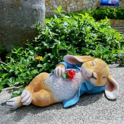 IRonrain Garden Statues Rabbit, Fantasy Bunny Outdoor Art Décor Animal Figurines Ornament For Thanksgiving Day, Christmas Statue Decorations For Garden Yard Lawn Indoor Sculpture (Blue) 19 IRonrain Garden Statues Rabbit, Fantasy Bunny Outdoor Art Décor Animal Figurines Ornament For Thanksgiving Day, Christmas Statue Decorations For Garden Yard Lawn Indoor Sculpture (Blue) -Xmas Mart Sales 81aZP1anrL. AC SL1333