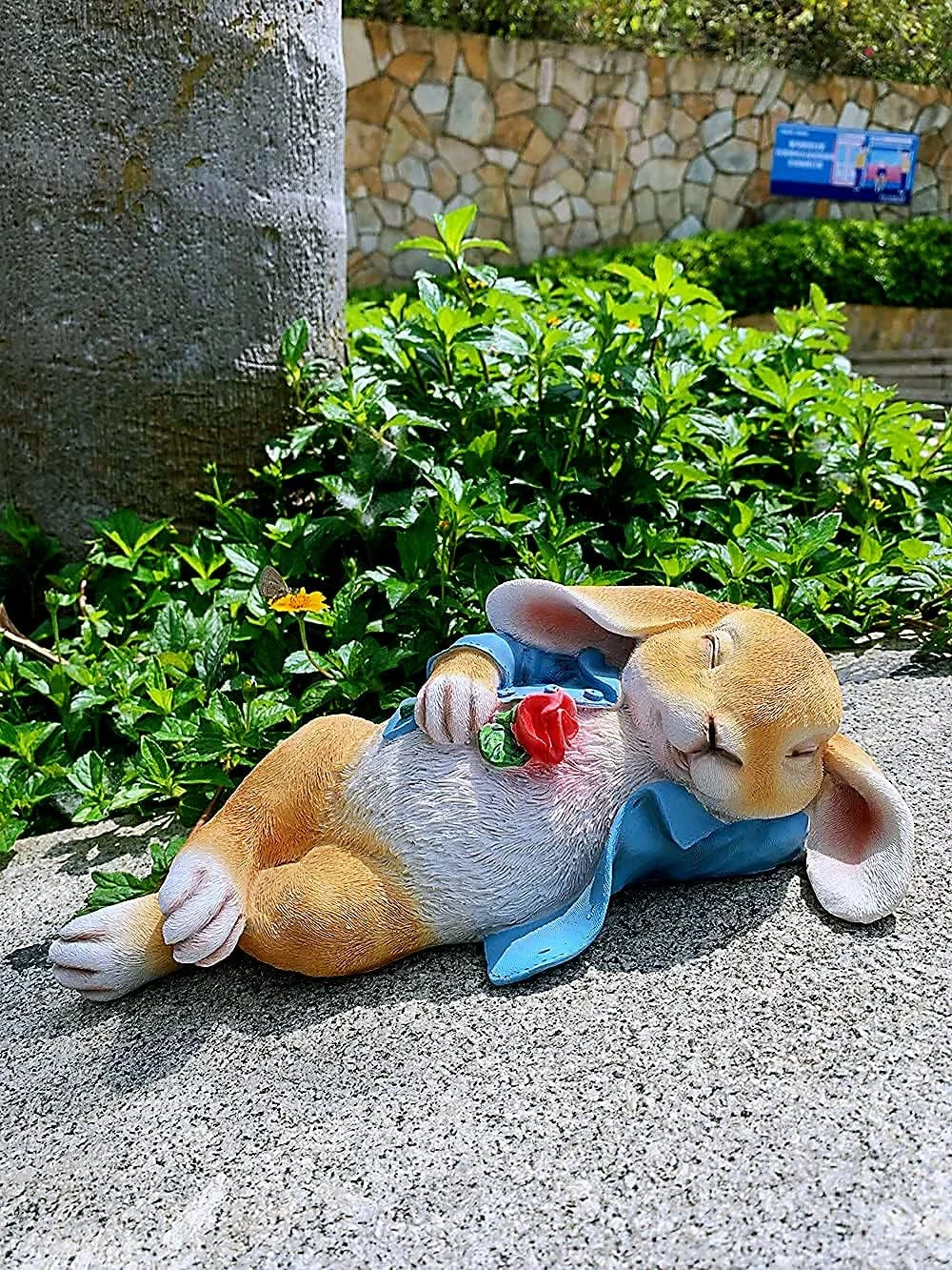 IRonrain Garden Statues Rabbit, Fantasy Bunny Outdoor Art Décor Animal Figurines Ornament For Thanksgiving Day, Christmas Statue Decorations For Garden Yard Lawn Indoor Sculpture (Blue) 11 IRonrain Garden Statues Rabbit, Fantasy Bunny Outdoor Art Décor Animal Figurines Ornament For Thanksgiving Day, Christmas Statue Decorations For Garden Yard Lawn Indoor Sculpture (Blue) - Image 9