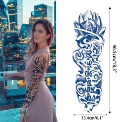 Aresvns Semi Permanent Sleeve Tattoos For Men And Women, Realistic Temporary Tattoos Full Arm Waterproof & Long-Lasting 2-3 Weeks Christmas Gift -Xmas Mart Sales 81aihbsROSL. SL1500