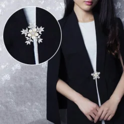 EleQueen Women's Silver-Tone CZ Simulated Pearl Winter Snowflake Christmas Brooch Pin Ivory Color -Xmas Mart Sales 81bhoDvKPZL. AC UL1500