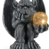 MIBUNG Large Gargoyle Statue Holding Magic Orb With Solar Lights, Halloween Outdoor Decor, Gargoyle Monster Garden Guardian Gothic Creep Scary Sculpture, Patio Yard Lawn Decoration,Gift For Christmas -Xmas Mart Sales 81cyH V7RhL. AC SL1500