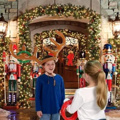 Camlinbo 15 Pieces Set Inflatable Reindeer Antler Ring Toss Game Christmas Party Games For Kids Adults Family Xmas Target Game Toys Christmas Carnival Party Supplies -Xmas Mart Sales 81dZQE8cSmL. AC SL1500