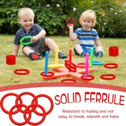 60PCS Plastic Ring Toss, 1.5 Inch Red Ring Toss Rings For Carnival Christmas Halloween Party, Ring Toss Game Throw A Ring Toss On The Bottle Game (Red) -Xmas Mart Sales 81dsvs8srJL. AC SL1500