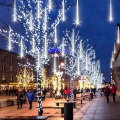 FYYZY Christmas Lights Meteor Shower Rain Light Falling Rain Lights With 8 Tubes 288 LEDs Waterproof Icicle Snow Fall String Lights For Party Tree Home Patio Outdoor Decoration -Xmas Mart Sales 81e1c5VfcHL. AC SL1500