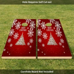 KIOPLYET Abstract Christmas Snow Cornhole Board Skin Wrap Decal For Outdoor Bean Bag Toss Game Vinyl Stickers Skins Stickers Cover 2' X 4' (2pcs) -Xmas Mart Sales 81ePJt6N0L. AC SL1500