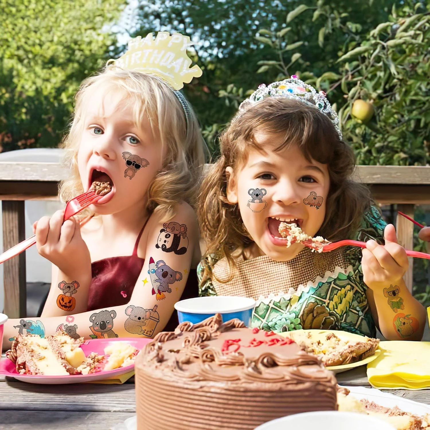 GENERIC Koala Temporary Tattoos Sticker - Ideal For Kids' Themed Birthday Party Supplies, Decorations, And Gifts - 8 Sheet 81PCS - Cute Favors For Boys Girls - Perfect For School Prizes, Christmas, Halloween 6 GENERIC Koala Temporary Tattoos Sticker - Ideal For Kids' Themed Birthday Party Supplies, Decorations, And Gifts - 8 Sheet 81PCS - Cute Favors For Boys Girls - Perfect For School Prizes, Christmas, Halloween - Image 4