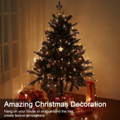 ODEETRONIC Clear Christmas Lights String, 21.63ft 100 Count Incandescent Brown Wire String Lights, UL Certified Outdoor Christmas Lights, Connectable Indoor Tree Lights For Wedding Party, Warm White -Xmas Mart Sales 81etUbhWiS. AC SL1500