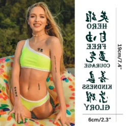 Temporary Tattoo Chinese 130+Designs Improved Realistic Fake Tattoo Of Chinese Characters,Waterproof Long-lasting Word Tattoos Temporary Christmas Gift -Xmas Mart Sales 81fHCT3au2L. SL1500