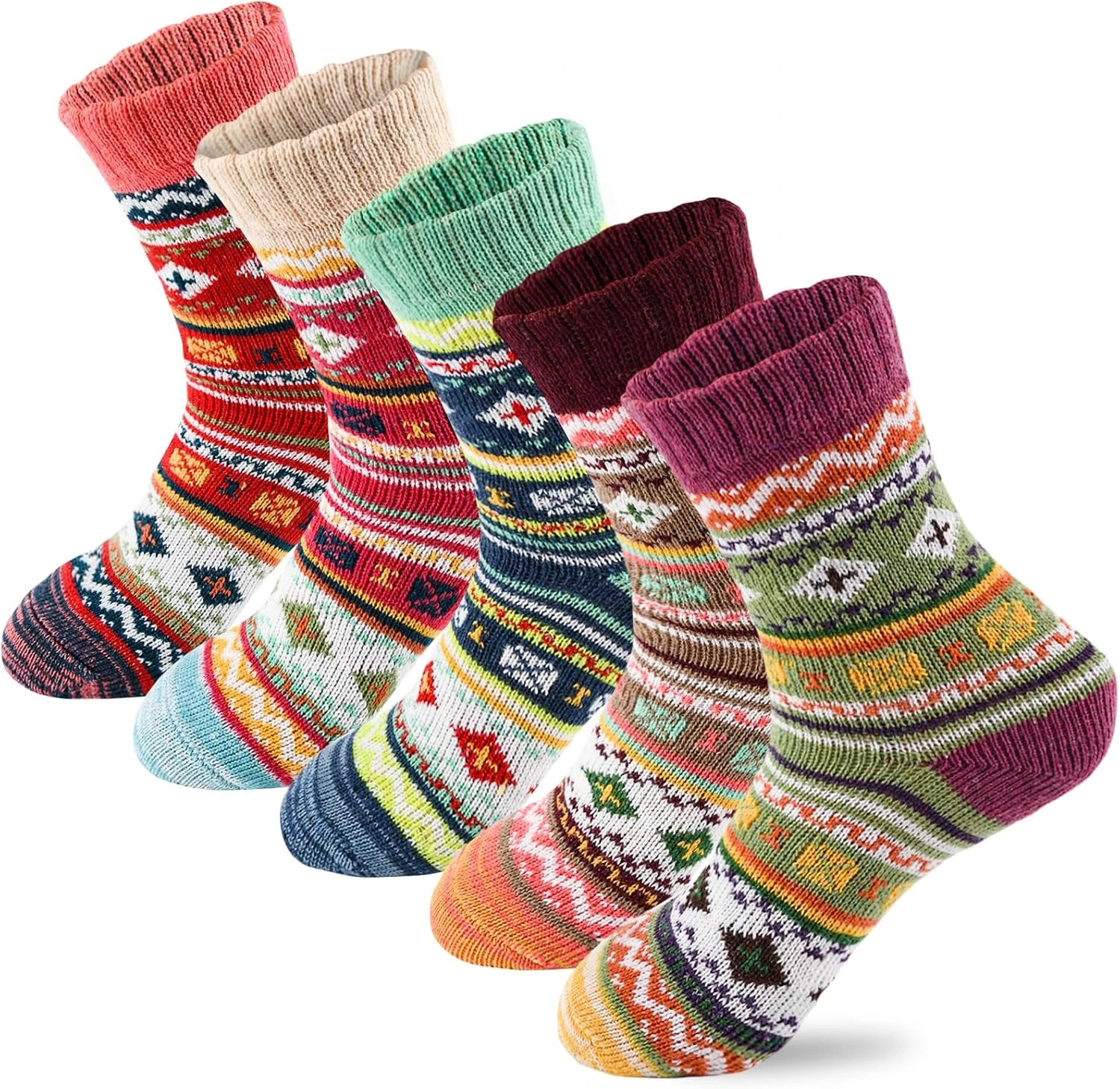 LKV Womens Winter Socks Gift Box Free Size Thick Wool Socks Soft Warm Casual Socks For Women Socks Christmas Socks 5 Pairs 3 LKV Womens Winter Socks Gift Box Free Size Thick Wool Socks Soft Warm Casual Socks For Women Socks Christmas Socks 5 Pairs