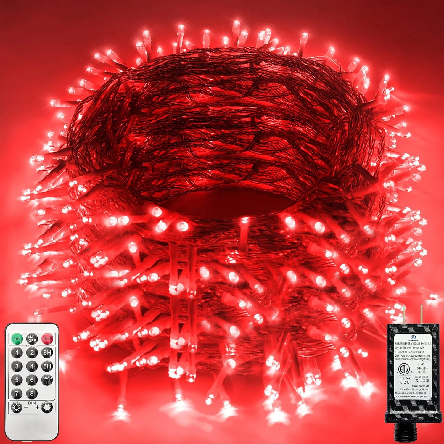 Heceltt Christmas Lights Outdoor Decorations, 394ft 1000 LED Extra Long Waterproof Twinkle Fairy String Lights, Clear Wire UL Listed Plug In With Remote For Garden Tree Wedding Decoration(Red) 3 Heceltt Christmas Lights Outdoor Decorations, 394ft 1000 LED Extra Long Waterproof Twinkle Fairy String Lights, Clear Wire UL Listed Plug In With Remote For Garden Tree Wedding Decoration(Red)