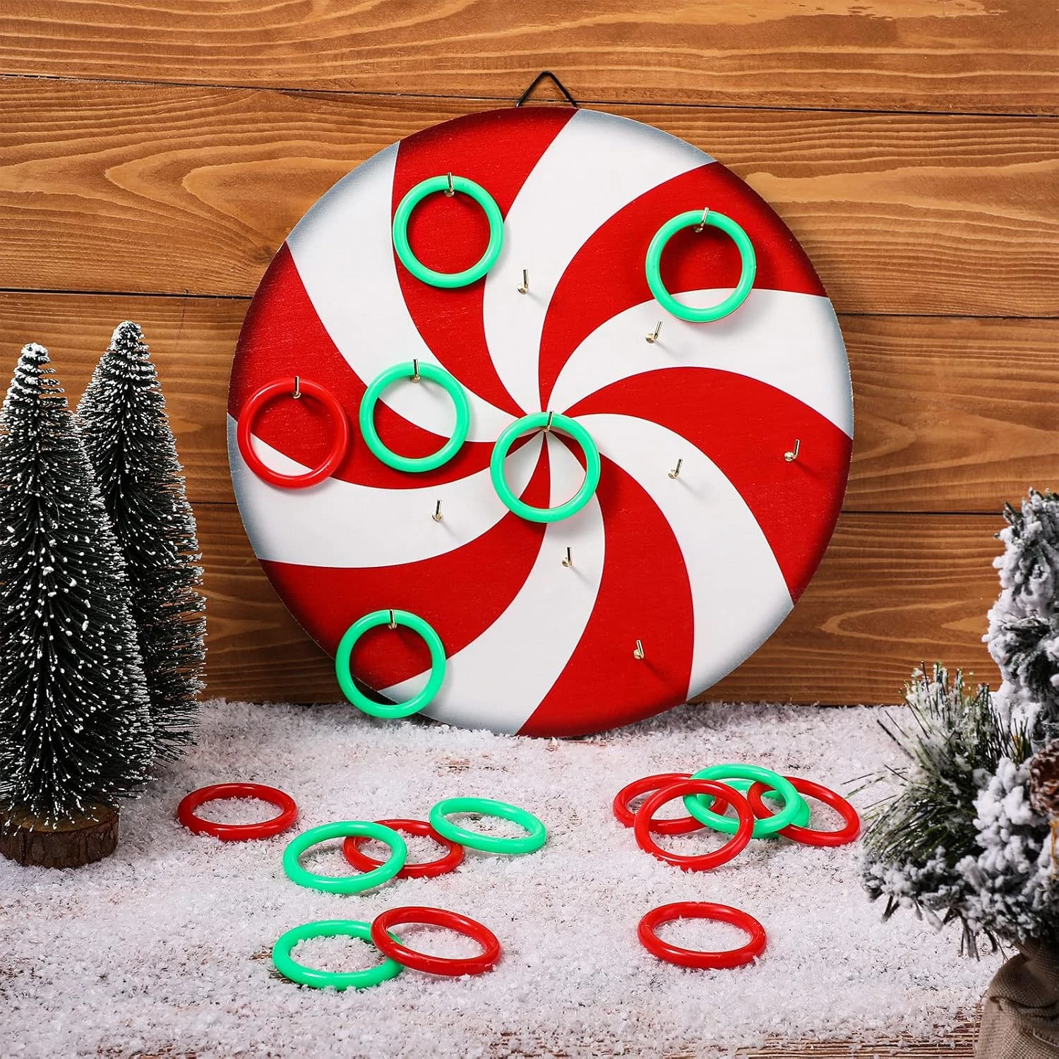 Christmas Ring Toss Games For Kids And Adults, 12 Inches Wooden Candy Ring Toss Game Fun Target Board For Indoor Outdoor Family Classroom Office 5 Christmas Ring Toss Games For Kids And Adults, 12 Inches Wooden Candy Ring Toss Game Fun Target Board For Indoor Outdoor Family Classroom Office - Image 3