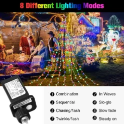 Outdoor Christmas Decorations Star String Lights, 317 LED 11.5 Ft Waterfall Tree Lights With 8 Memory Lighting Modes&Timer Christmas Star Lights For Yard Indoor, Festival, Party, Christmas Decorations 12 Outdoor Christmas Decorations Star String Lights, 317 LED 11.5 Ft Waterfall Tree Lights With 8 Memory Lighting Modes&Timer Christmas Star Lights For Yard Indoor, Festival, Party, Christmas Decorations -Xmas Mart Sales 81gEikPWfEL. AC SL1500