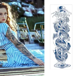 Aresvns Semi Permanent Sleeve Tattoos For Men And Women, Realistic Fake Tattoos Full Arm Waterproof & Long-Lasting 2-3 Weeks Christmas Gift -Xmas Mart Sales 81gXyr8pHxL. SL1500