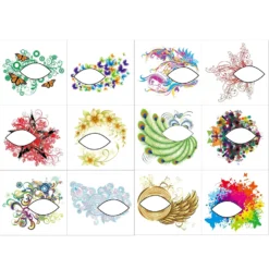Eye Shadow Stickers Eyeliner Decals Butterfly Flowers Temporary Tattoo Face Eyeshadow Makeup Transfer Stickers For Women Girls Halloween Carnival Christmas Masquerade Party -Xmas Mart Sales 81ga129kSL. SL1500