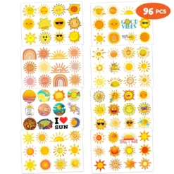 GENERIC Sun Tattoo Temporary Tattoos Theme Birthday Party Decorations Supplies Favors Cute Stickers 8 Sheets 96 PCS Gifts For Kids Boys Girls Classroom Rewards Prizes Christmas -Xmas Mart Sales 81gks5y8ApL. SL1500