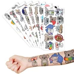 GENERIC Koala Temporary Tattoos Sticker - Ideal For Kids' Themed Birthday Party Supplies, Decorations, And Gifts - 8 Sheet 81PCS - Cute Favors For Boys Girls - Perfect For School Prizes, Christmas, Halloween 14 GENERIC Koala Temporary Tattoos Sticker - Ideal For Kids' Themed Birthday Party Supplies, Decorations, And Gifts - 8 Sheet 81PCS - Cute Favors For Boys Girls - Perfect For School Prizes, Christmas, Halloween -Xmas Mart Sales 81hEdZUrZIL. SL1500