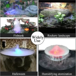 AGPTEK Aluminum Mini Mist Maker Fogger Water Fountain Pond Fog Machine Atomizer, Perfect For Halloween, Christmas And Other Holidays -Xmas Mart Sales 81i KKRu8lL. AC SL1500