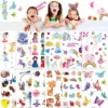 Aresvns Glitter Temporary Tattoos For Kids 140+PCS, Waterproof Flash Tattoo Stickers For Girls And Boys With Butterfly Animals Party Favors Christmas Gift