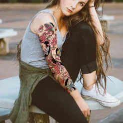 Aresvns Full Arm Temporary Tattoos For Men And Women (L19“xW7”),Temporary Tattoo Waterproof Sleeve Tattoo Last Long,Japanese Fake Tattoos For Adults Christmas Gift -Xmas Mart Sales 81jY9YfoU L. SL1500