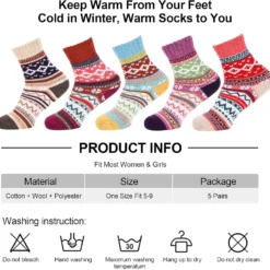Besky Womens Socks Winter Wool Socks Cozy Knit Warm Winter Socks For Mountain Climbing, Skiing And Christmas Gifts -Xmas Mart Sales 81jlZ kngL. AC UL1500