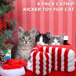 Jenaai 4 Pcs Christmas Catnip Cat Toys, Candy Cane Cat Chew Toy Bite Resistant Catnip Toys For Cats, Catnip Filled Cat Soft Interactive Teething Toy Durable Cat Pillow Gift For Indoor Cat, Kittens 15 Jenaai 4 Pcs Christmas Catnip Cat Toys, Candy Cane Cat Chew Toy Bite Resistant Catnip Toys For Cats, Catnip Filled Cat Soft Interactive Teething Toy Durable Cat Pillow Gift For Indoor Cat, Kittens -Xmas Mart Sales 81kgQ6JlOL. AC SL1500