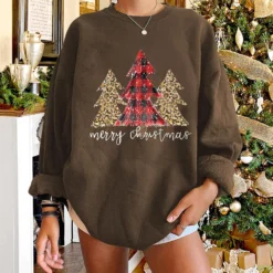 GENERIC Women's Christmas Print Sweatshirt Slouchy Crewneck Pullovers Casual Long Sleeve Thick Tops Sweatshirts For Teen Girls -Xmas Mart Sales 81l0Y0D9yzL. AC UL1500