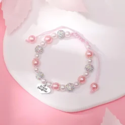 Sam & Molly Pink 𝐏𝐞𝐚𝐫𝐥 And Rhinestone Bracelet For Little Girls Granddaughter Daughter Niece Sweet Heart 𝐂𝐡𝐚𝐫𝐦 𝐁𝐫𝐚𝐜𝐞𝐥𝐞𝐭 For Girls Birthday Christmas Easter Gifts For Teen Girl -Xmas Mart Sales 81m30Wk1CCL. AC UL1500