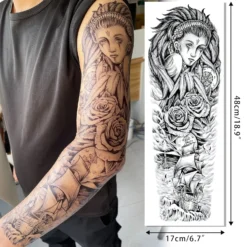 Aresvns Japanese Temporary Tatttoo For Men And Women, Sleeve Tattoo Temporary,Waterproof Full Arm And Half Arm Fake Tattoos That Look Real And Last Long Christmas Gift -Xmas Mart Sales 81mAjsUhHSL. SL1500