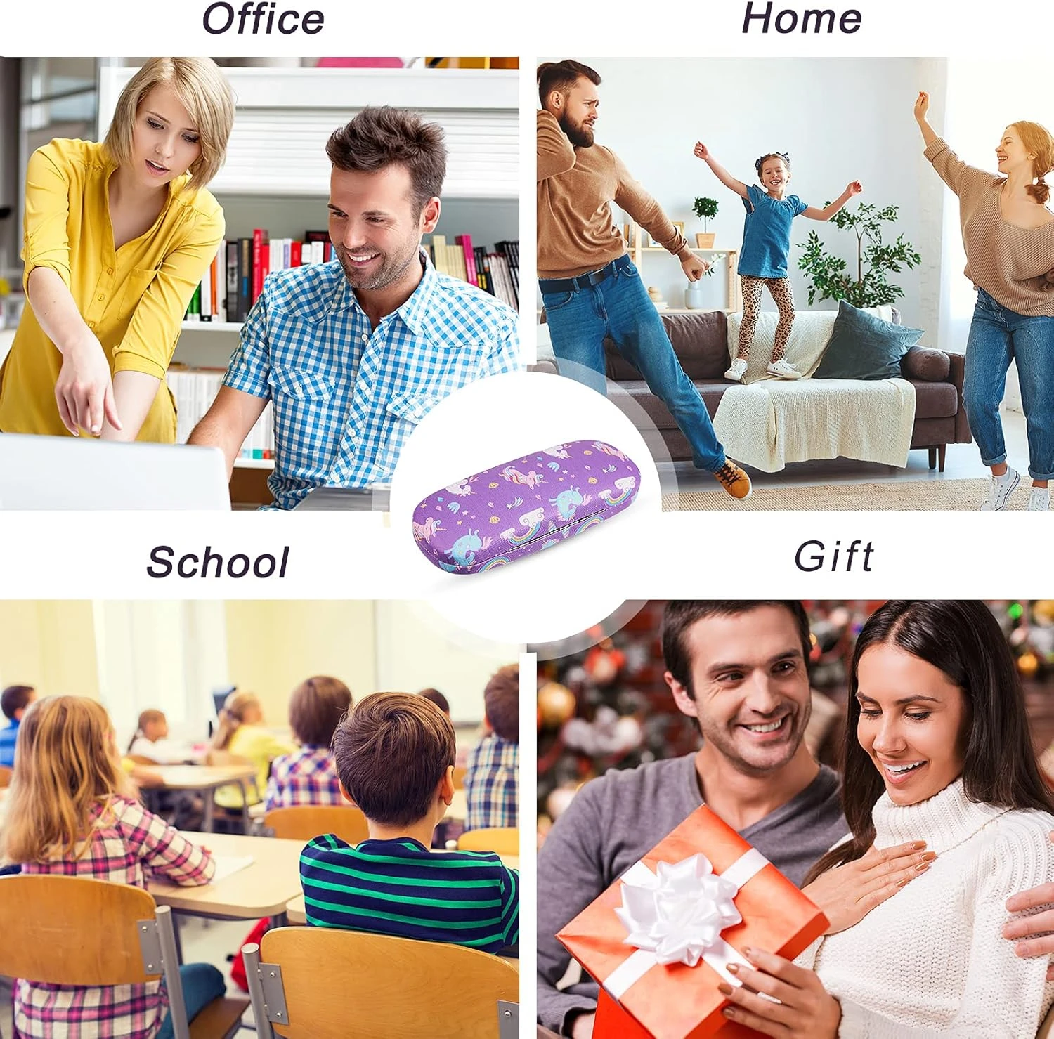 2 Pieces Eyeglasses Case Unicorn Hard Shell Glasses Cases Sunglasses Case Holder Protective Case Christmas Present For Glasses Sunglasses Women Men, With Eyeglass Cleaning Cloth 9 2 Pieces Eyeglasses Case Unicorn Hard Shell Glasses Cases Sunglasses Case Holder Protective Case Christmas Present For Glasses Sunglasses Women Men, With Eyeglass Cleaning Cloth - Image 7