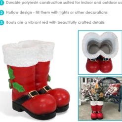 Sunnydaze Santa Boots Statue Indoor/Outdoor Christmas Decor, 13-Inch -Xmas Mart Sales 81nBzq8jcXL. AC SL1500