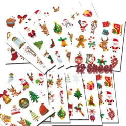 Christmas Temporary Tattoo For Kids Adult, 144 Pcs Assorted Cute Designs Stick Xmas Holiday Birthday Party Favors -Xmas Mart Sales 81o58L4FekL. AC SL1500