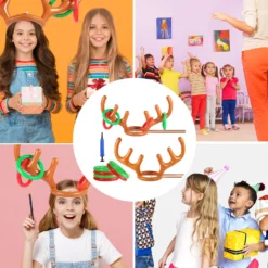 2pcs Inflatable Antlers, With 12pcs Inflatable Reindeer Ring For Toss And 1 Inflator Inflatable Reindeer Antler Game Funny Reindeer Antler Hat For Games, Christmas, Party -Xmas Mart Sales 81oXmFCIS2L. AC SL1500