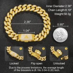 ETEVON Cuban Link Initial Bracelet For Men Gold Plated Hip Hop Mens Jewelry Gift For Boyfriend Birthday Christmas Anniversary Valentines Day Diamond Gold Chain Jewelry Gifts For Men Husband Boy Son Dad -Xmas Mart Sales 81pW FlwagL. AC UL1200