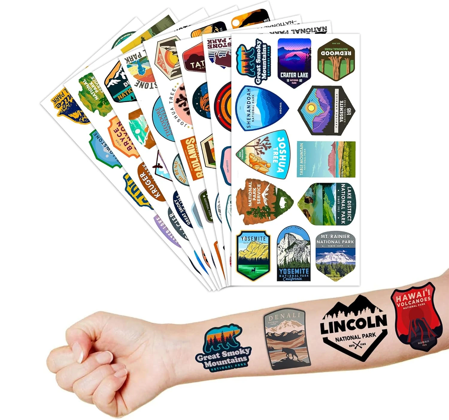 GENERIC 96 PCS National Park Outdoors Temporary Tattoos Stickers Birthday Party Decorations Supplies Adventure Wilderness Nature Tattoo Sticker Gifts For Kids Girls Boys School Rewards Carnival Christmas 8 GENERIC 96 PCS National Park Outdoors Temporary Tattoos Stickers Birthday Party Decorations Supplies Adventure Wilderness Nature Tattoo Sticker Gifts For Kids Girls Boys School Rewards Carnival Christmas - Image 6