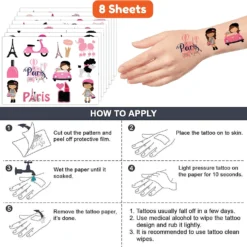 GENERIC 8 Sheets (96PCS) Paris Temporary Tattoos For Kids, Birthday Party Decorations Supplies Tattoos Stickers Cute Party Favors Girls Boys Gifts Classroom School Prizes Themed Christmas 15 GENERIC 8 Sheets (96PCS) Paris Temporary Tattoos For Kids, Birthday Party Decorations Supplies Tattoos Stickers Cute Party Favors Girls Boys Gifts Classroom School Prizes Themed Christmas -Xmas Mart Sales 81qB3htcgBL. AC SL1500