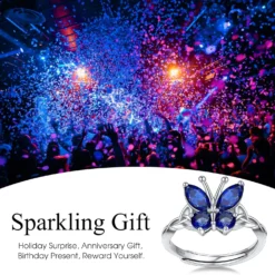 Bestyle Silver Birthstone Butterfly Earring Necklace Ring For Gilrs Women-Dainty Cute Butterfly Jewelry Gifts For Women On Birthday Christmas For Wife Girlfriend Mom Daughter Teen Girls -Xmas Mart Sales 81qWSEBejoL. AC UL1500