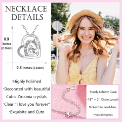 Tarsus Lucky Unicorn Necklace To Girls, Christmas Valentines Birthday Party Jewelry Gift Back To School Gifts For Daughter Granddaughter Niece Teenage Girls -Xmas Mart Sales 81qZ4QbGwvL. AC UL1500