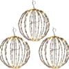Elf Logic 3 Pack 16” Outdoor/Indoor LED Christmas Light Balls. Durable, Waterproof, Long-Lasting, Lightweight Bright Light Ball. Warm LED Lights For Holiday Decor, Patio, Wedding Decor -Xmas Mart Sales 81qnfGO2jL. AC SL1500