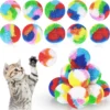 20 Pcs Christmas Cat Ball Toy Kitty Yarn Puffs Assorted Color Small Cat Toy Plush Kitty Soft Balls Cat Pom Pom Balls Fuzzy Kitty Balls For Pet Cat Kitten Kitty 1.6 Inch In Diameter -Xmas Mart Sales 81qsWMiBjJL. AC SL1500
